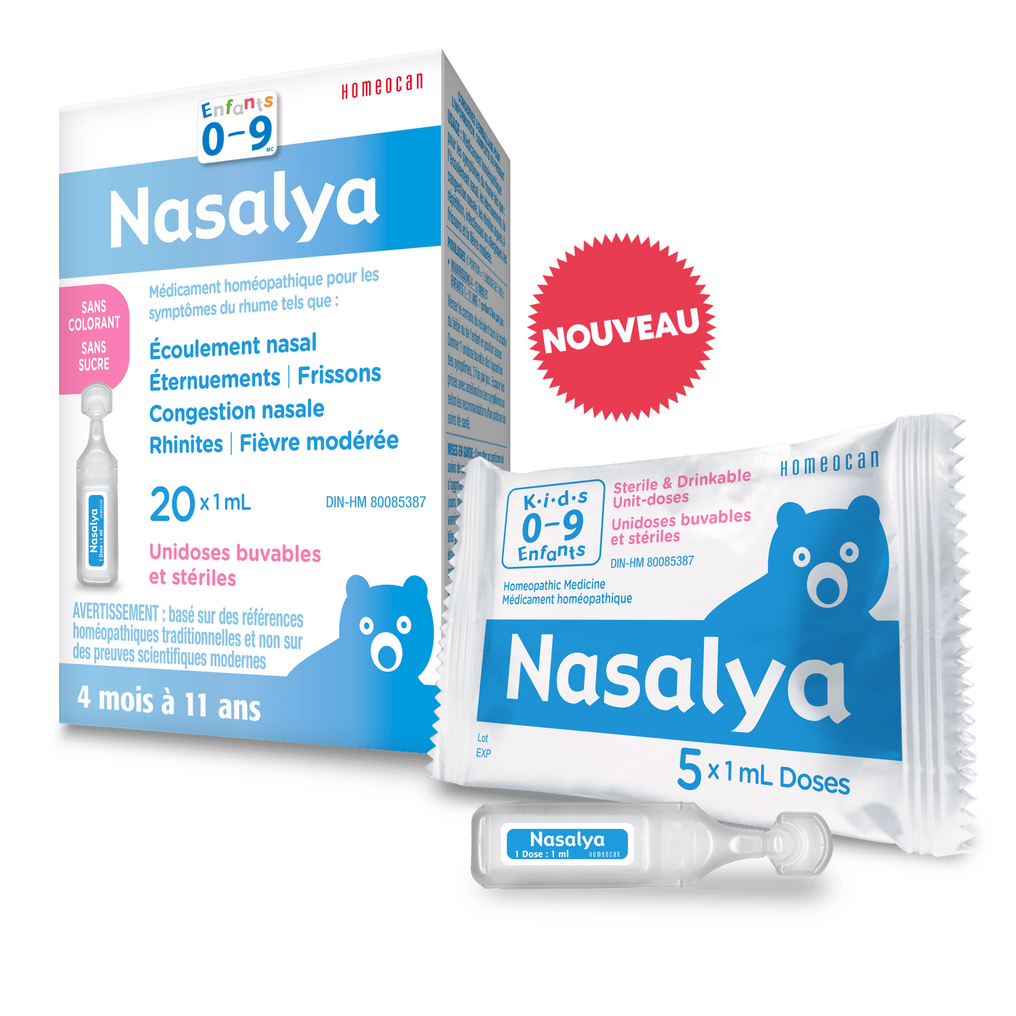 NEW! NASALYA Drinkable Solution Unit-Doses for Cold Symptoms | Kids 0-9