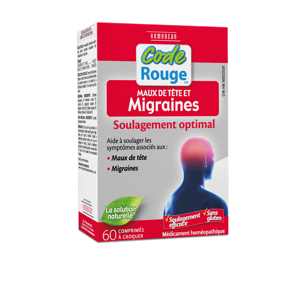 Maux de tête & migraines - Code Rouge – Homeocan