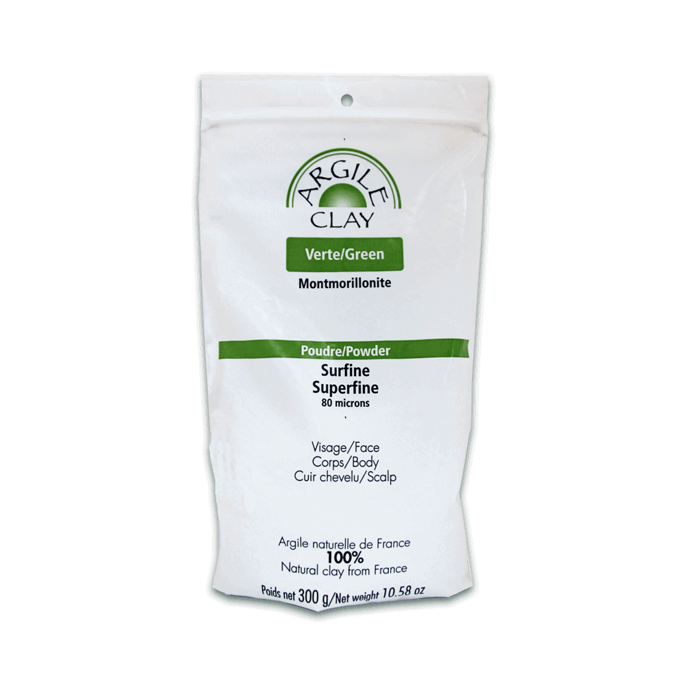 Naturado Grüner Ton (Montmorillonit) 300 G – Bio-zertifiziert, Für Gesichtsmaske, Umschläge
